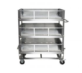 芯片加工周轉(zhuǎn)減震推車